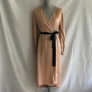 Soma Sensual Washable Silk Robe in Powder Pink Blush, XS